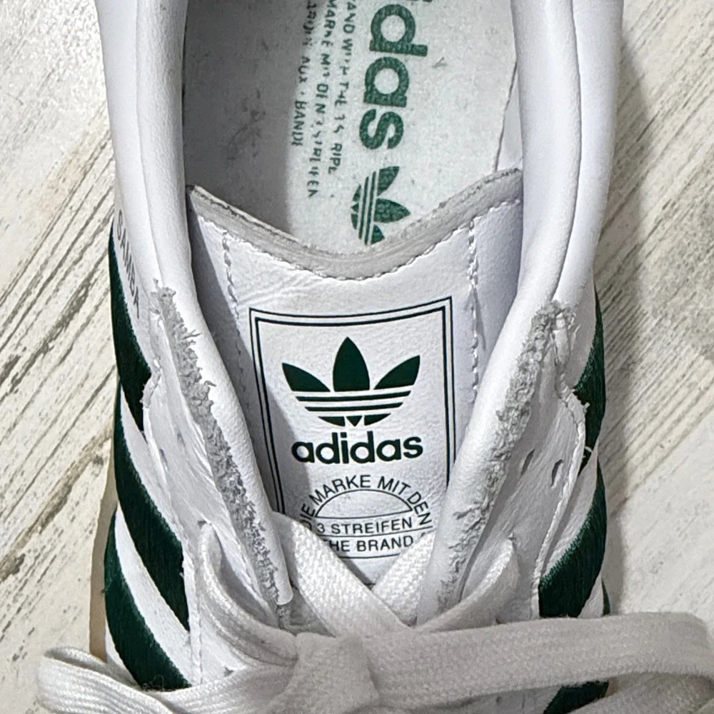 Adidas Samba White and Green Shoes Size 8.5 - Picture 12 of 13